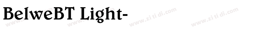 BelweBT Light字体转换 BelweBT Light字体转换